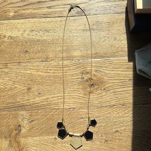 Madewell Black and Gold Pentagon Necklace
